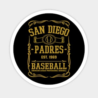 Vintage Padres American Baseball Magnet